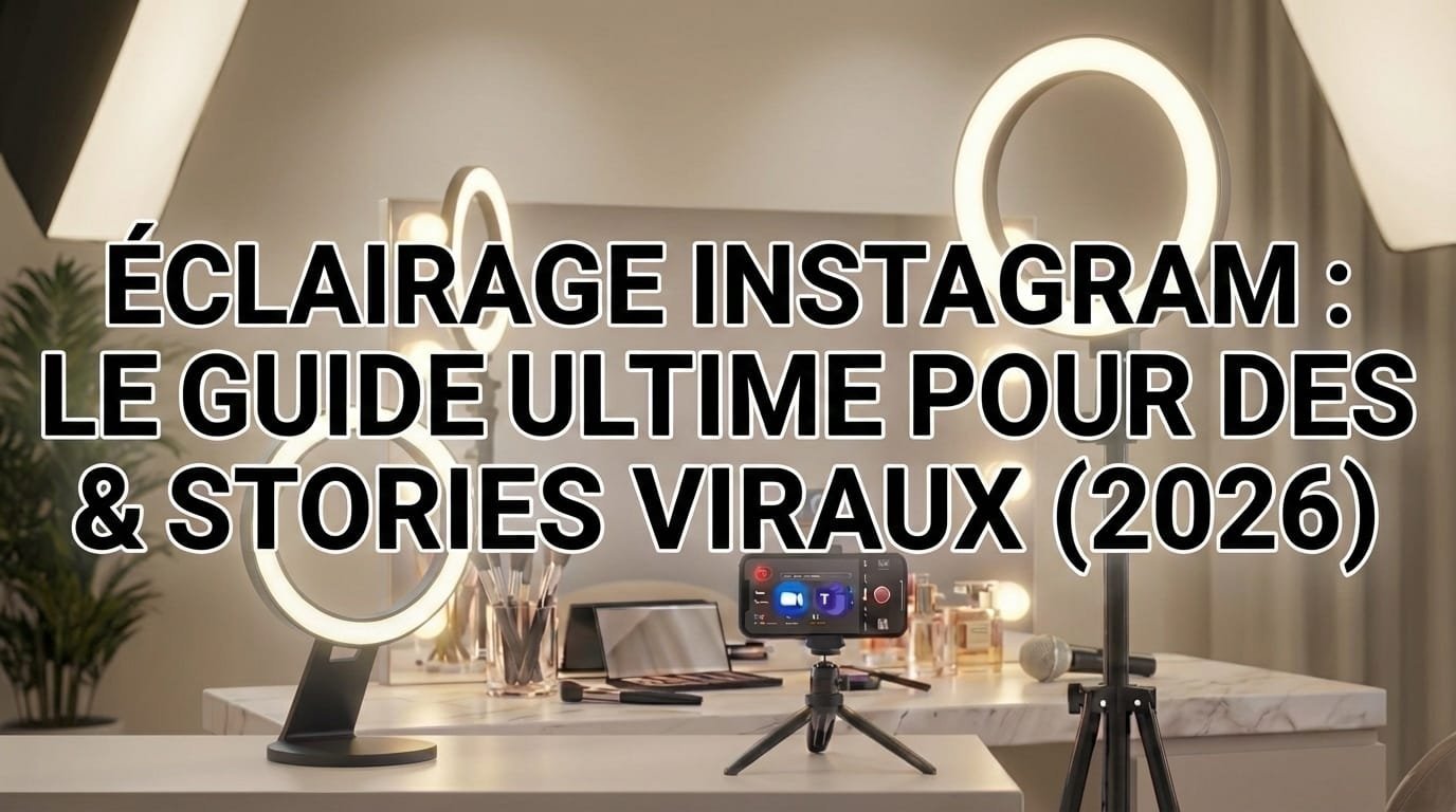 Création d'un Reel Instagram éclairé par un anneau lumineux sur trépied