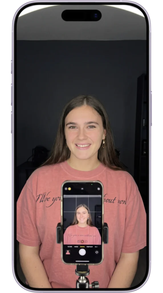 Rendu vidéo professionnel sur smartphone avec le Kit Ring Light LED Ringlight.fr pour TikTok et visio.