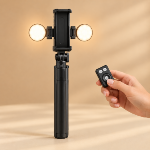 Trépied téléphone avec lumière